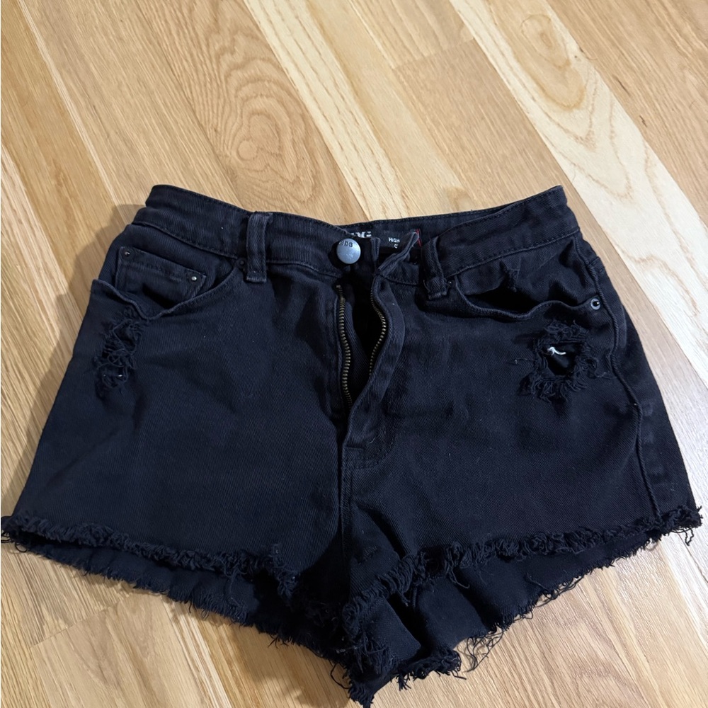 BDG Black Distressed Jean Shorts